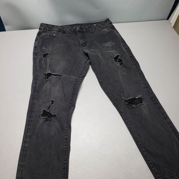 Jag jeans low rise skinny ankle ripped distressed denim jeans women's size 14 - Picture 2 of 13